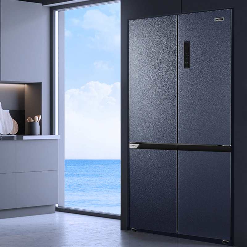 奥马608升十字对开门家用电冰箱 一级能效双变频风冷 99.