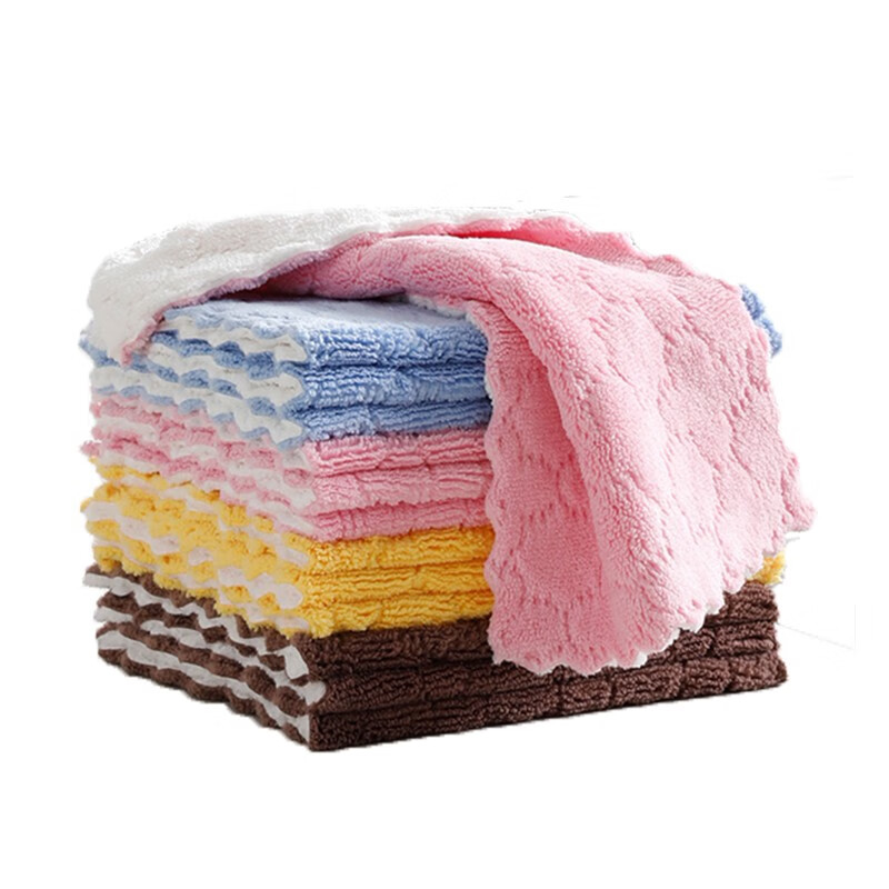 美丽雅(maryya) 洗碗布百洁布加厚吸水毛巾4片27*16cm