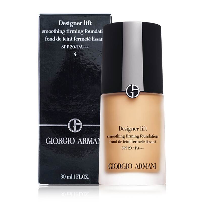 阿玛尼(ARMANI) 粉底液30ML无痕持妆粉底控油平衡 轻薄透气 设计师造型紧颜粉底液 4#自然偏白
