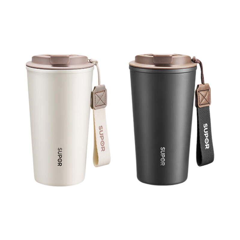 苏泊尔保温杯500ml不锈钢时尚便捷KCV50DW10(颜色随机)