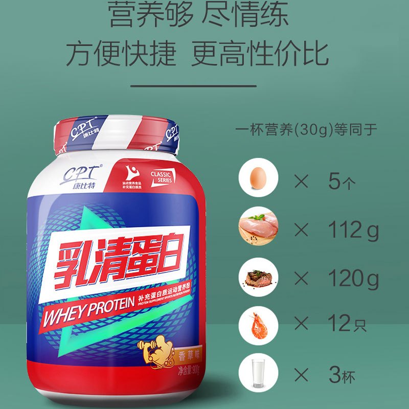 康比特乳清蛋白质粉 健身增健肌粉蛋白粉男女WHEY运动营养粉1130g(巧克力味)