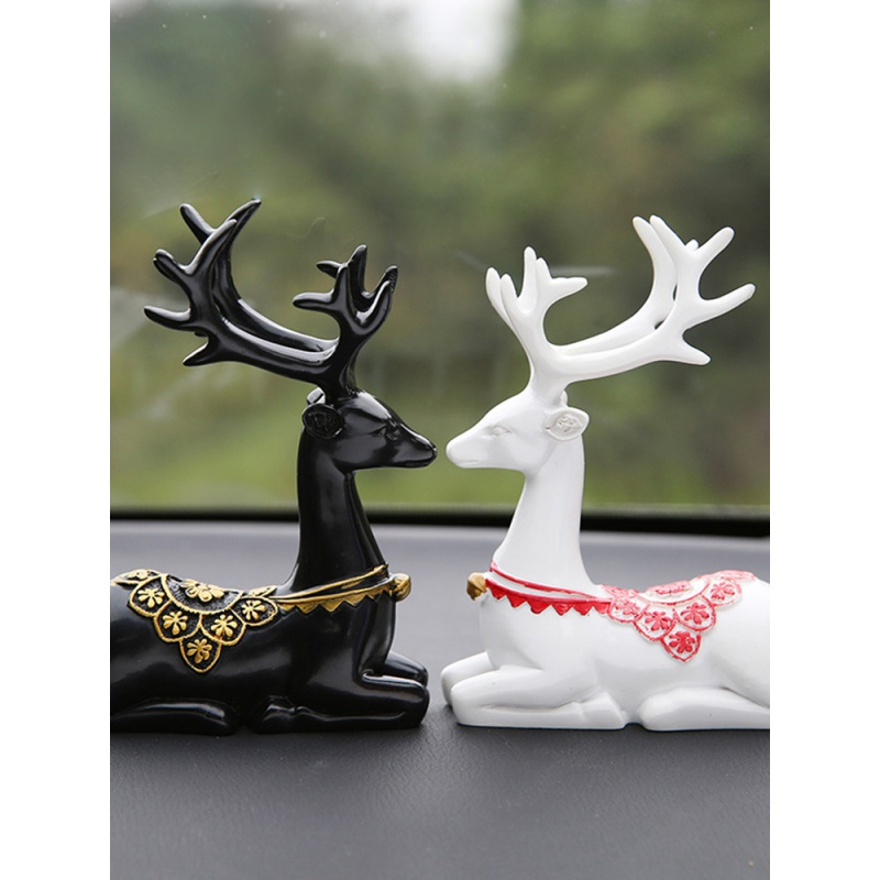 汽车摆件小鹿一鹿平安车内饰品一路平安高档车饰车上装饰可爱车载