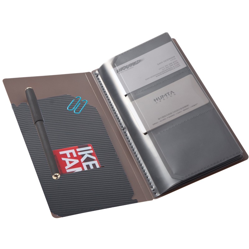 齐心(comix)A7628 30枚商务名片册 名片本名片夹 卡片册 卡片袋 名片盒 名片薄 办公收纳用品高清大图