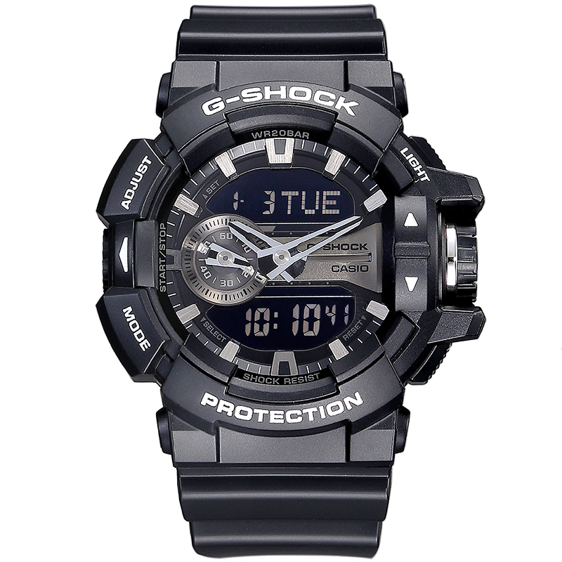 CASIO 卡西欧 手表 G-SHOCK系列男士运动电子表石英表男表GA-400GB-1A