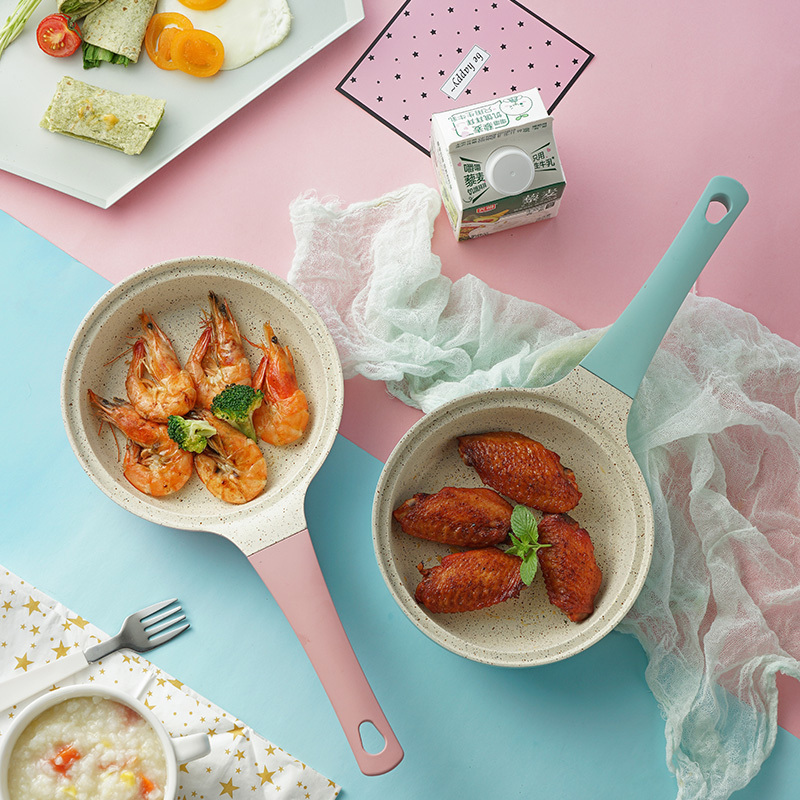 爱仕达(ASD) 套装锅 PL02S2WG-P 哆可滋·辅食套装锅 不粘锅煎锅奶锅两件套送锅铲 明火专用