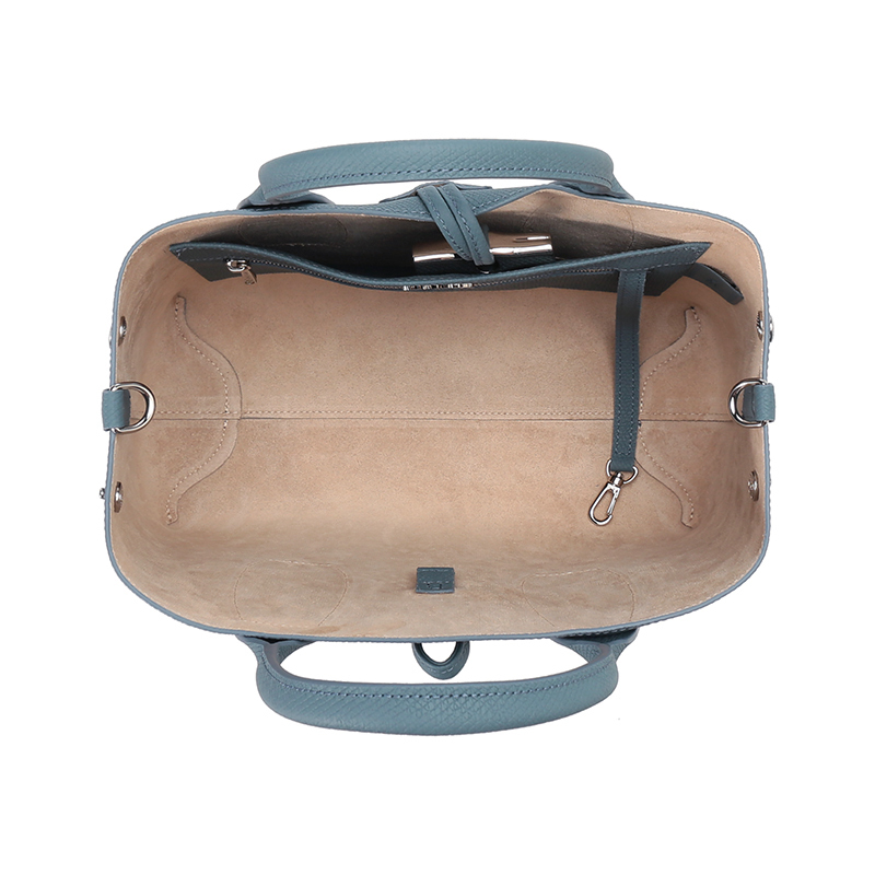 longchamp珑骧女士roseau系列牛皮中号手提单肩斜挎包竹节包比格包