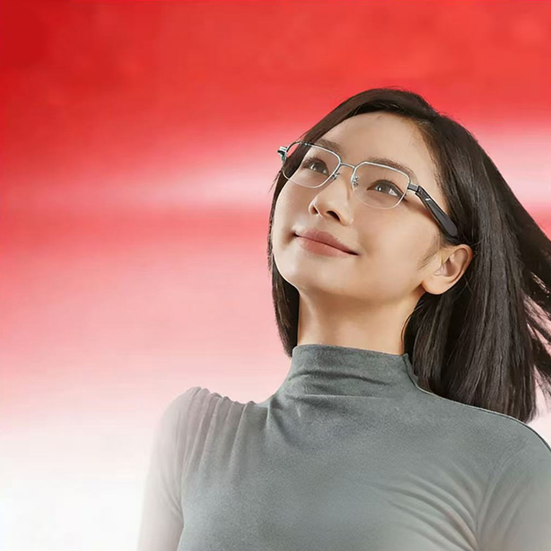 界环 AI智能眼镜音频非AR 实时翻译 无线蓝牙耳机 会议助手金属半框款 星辰银高清大图