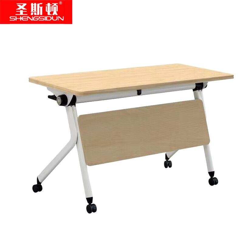 圣斯顿S-YJ13050D可折叠培训桌会议桌条桌1300*500*750mm(单位:张)欧橡色/白色高清大图