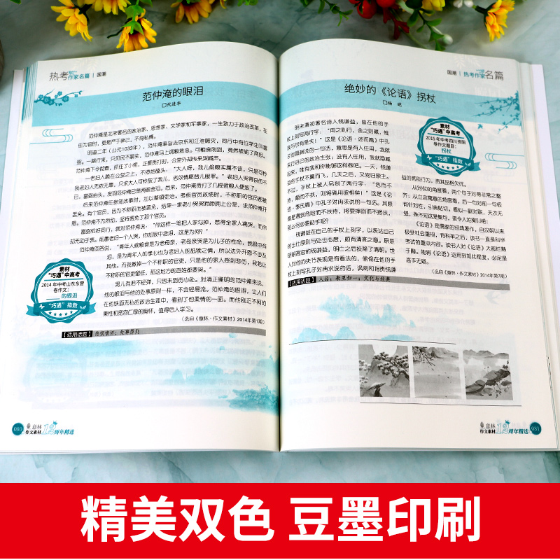 意林作文素材12周年精选 2本套装 [正版]意林作文素材12周年精选 意林素材大全初高中版 意林热考素材实战案例精编 中高清大图