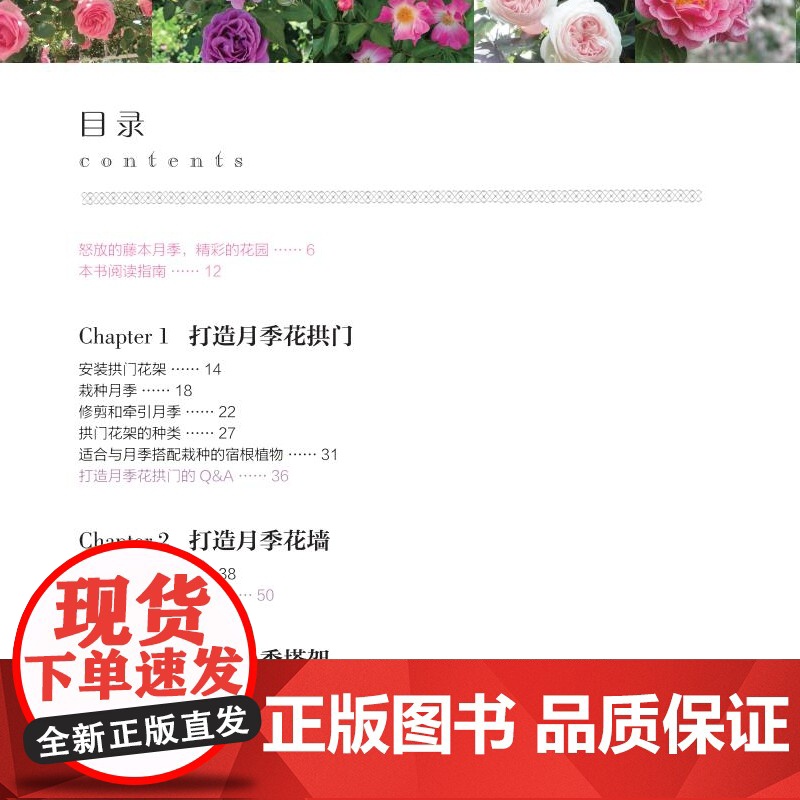 : 藤本玫瑰月季造景技巧 绿手指玫瑰大师系列 花拱门 花墙 花柱 花屏风 实操手册高清大图