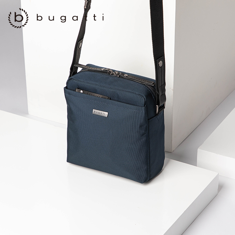 bugatti 男士牛津布单肩包男商务休闲户外运动斜挎包新款男背包大容量