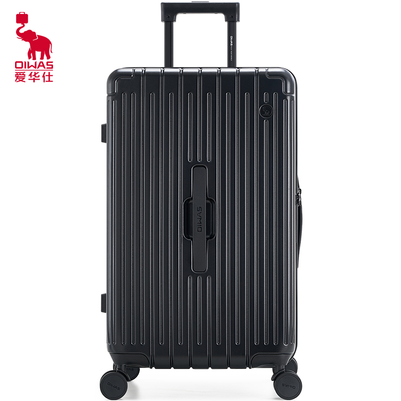 爱华仕(OIWAS)拉杆箱三七开大容量 耐磨抗压防刮花行李箱OCX6743-24黑色旅行出差密码箱旅行箱