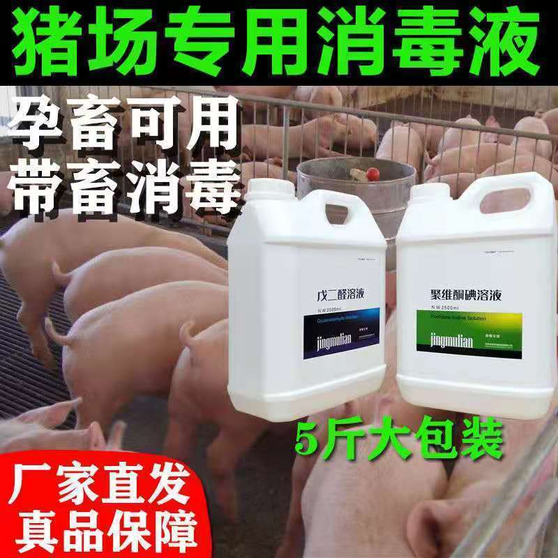 戊二醛1升体验装 猪圈消毒液猪用消毒液猪场专用消毒水养殖场猪舍消毒杀菌兽用消毒