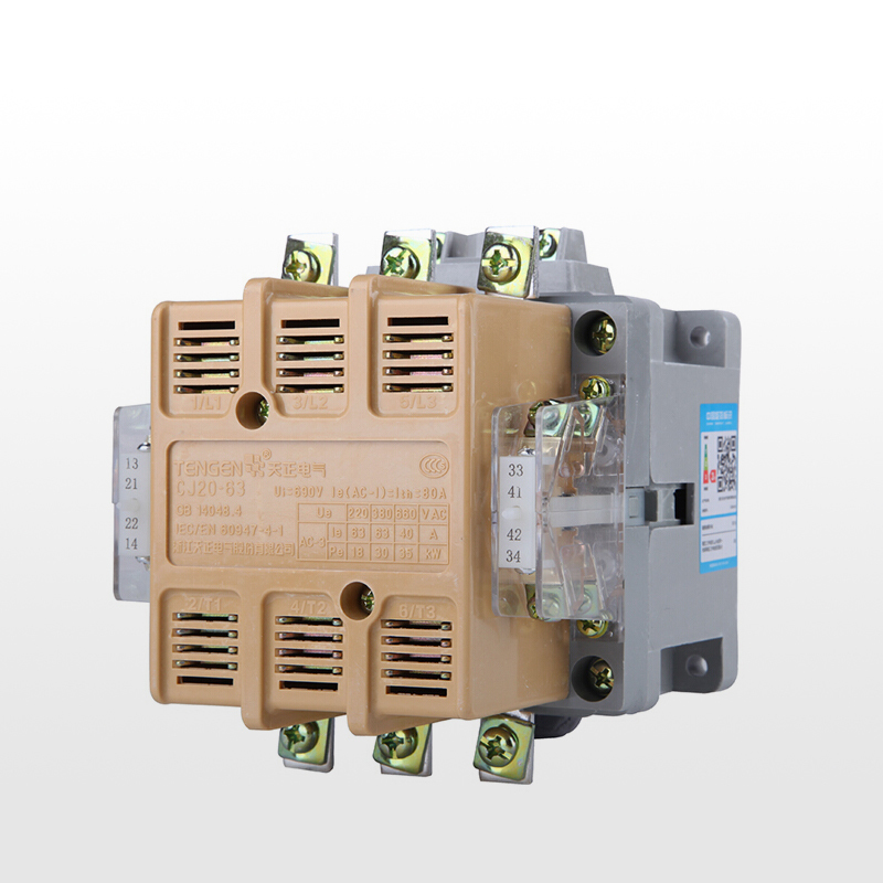 天正电气 CJ20-63A 220V 3NO 2NO+2NC 50Hz 3P 02010030102 交流接触器