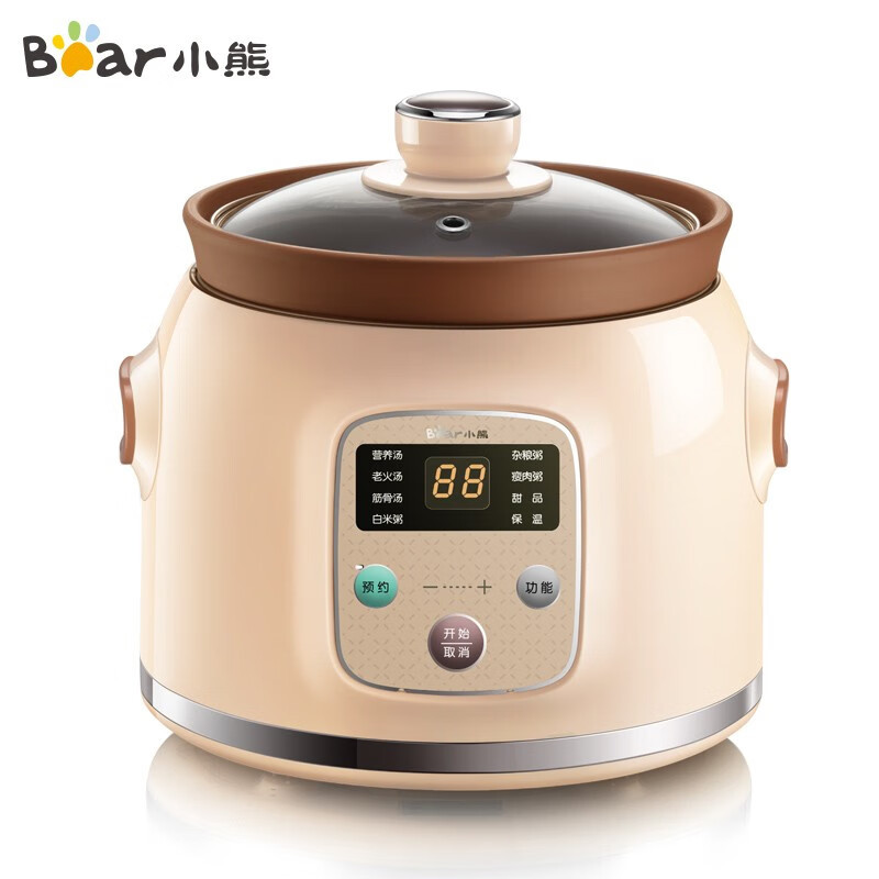 小熊(Bear) 电炖锅紫砂锅 电炖盅紫陶 电砂锅家用煲汤炖汤养生锅 DDG-D20N1