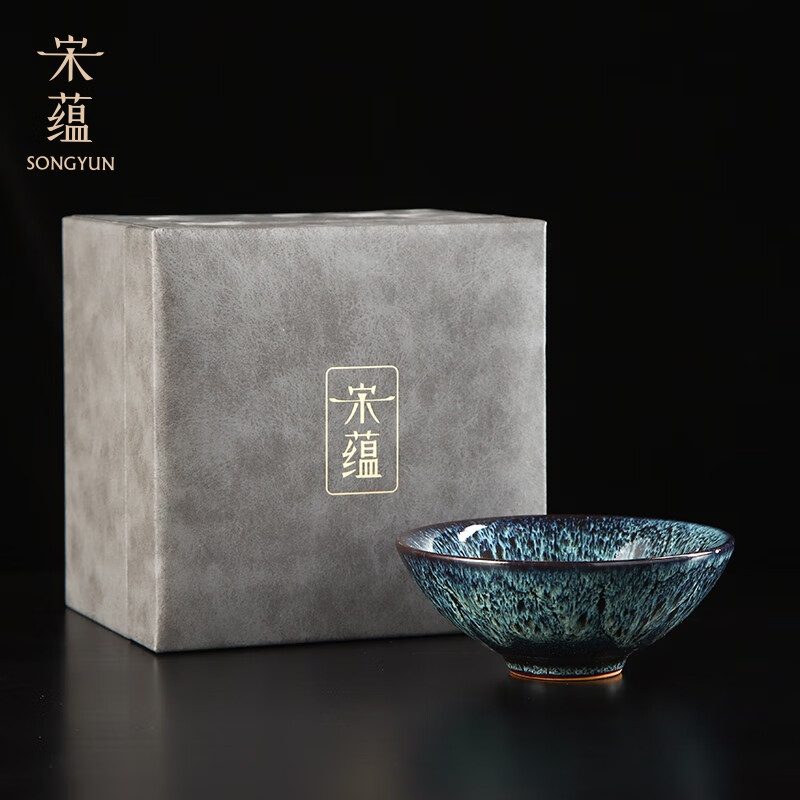 宋蕴 敦煌藻井单杯-蓝-礼盒装 SY052504高清大图