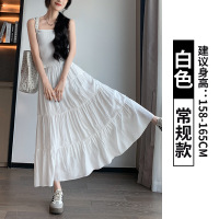 白色半身裙女夏季薄新款高腰a字显瘦半裙小个子中长款蛋糕裙 XL【126-140斤】 白色【常规款】