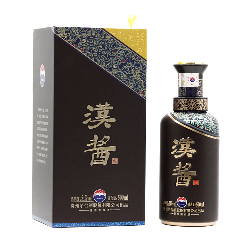 贵州茅台酒股份有限公司出品汉酱酒51度500ml单瓶装酱香酒白酒