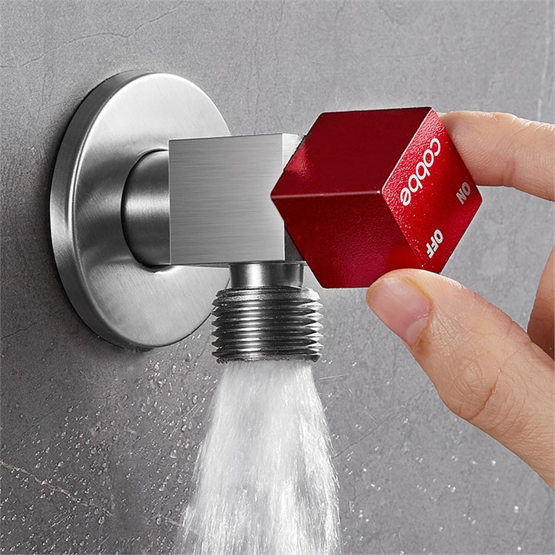 卡贝(cobbe)三角阀304不锈钢一进二出水阀开关冷热铜加厚八字家用马桶