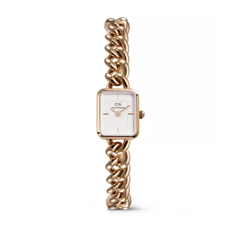 丹尼尔惠灵顿(Daniel Wellington)女士玫瑰金机械表优雅链条设计防水时尚腕表精致礼盒装