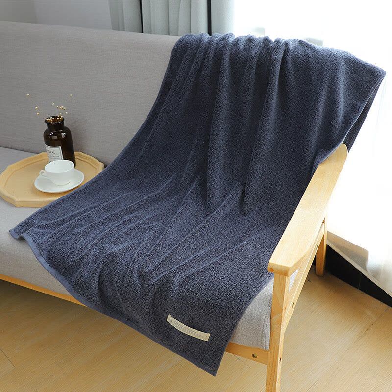 洁丽雅(grace)W0115浴巾A类加大柔软吸水浴巾男女浴巾140*70cm灰色图片