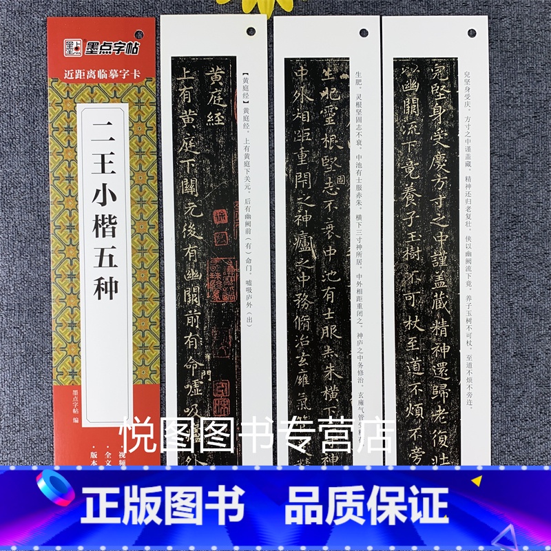 二王小楷五种 【正版】墨点近距离临摹字卡小楷灵飞经墨迹版赵孟俯小楷道德经汲黯传文征明落花诗千字文草堂十志琴赋初学者小楷临