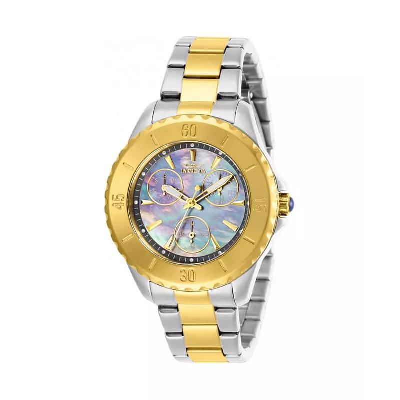 Invicta 女士石英三眼金属表盘防水手表