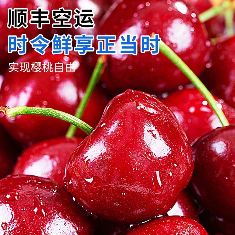 冠町 烟台美早车厘子大樱桃 JJJJ级2斤装(净重1.8斤32-34mmmm)新鲜水果生鲜