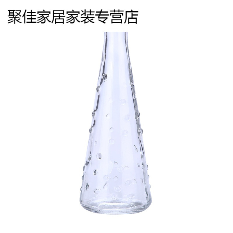 插花花瓶透明玻璃器皿现代简约水栽植物容器客厅干花装饰餐桌摆件_15
