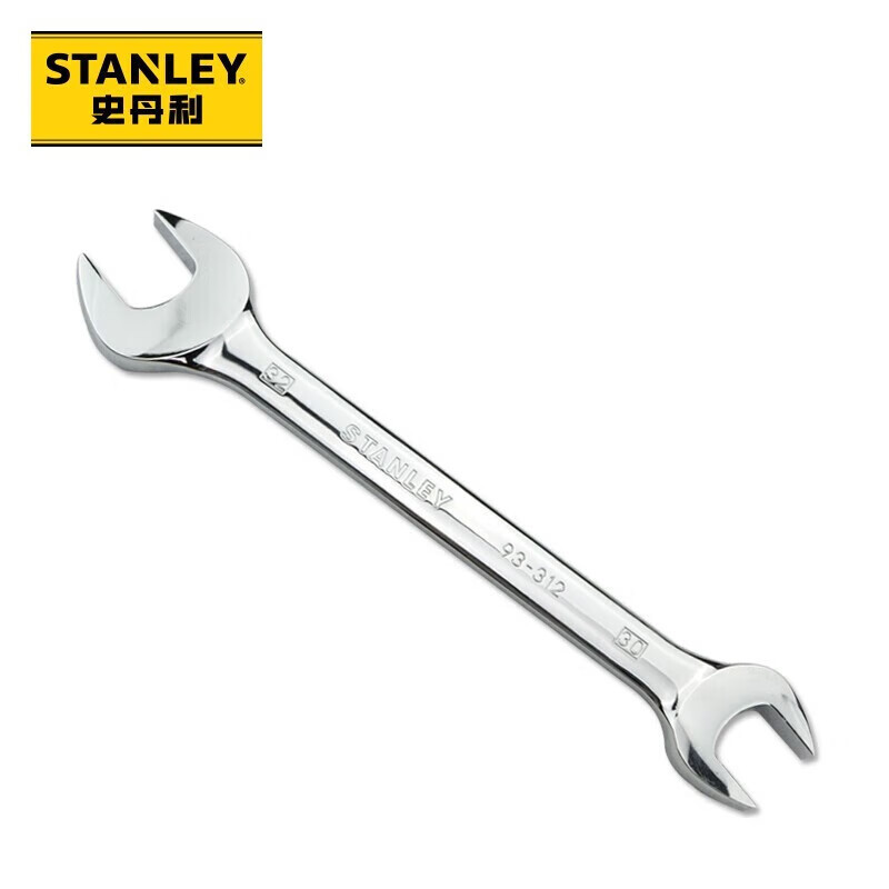 史丹利(STANLEY)93-397-1-22 公制精抛光双开口扳手 汽修机修 五金工具 14×17MM