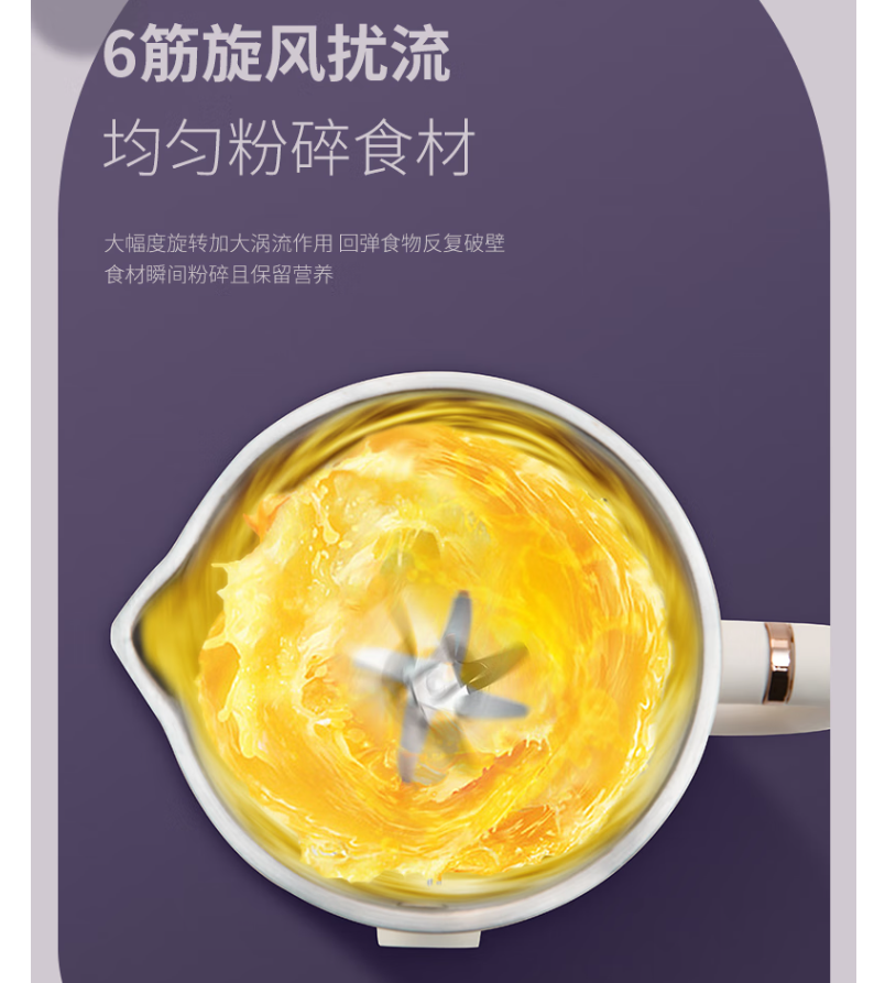 MELNG/美菱 多功能迷你破壁机 MB-LC0601高清大图