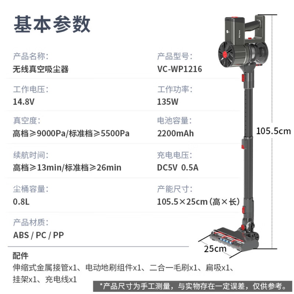 米技生活(Miji Home)家用吸尘器 VC-WP1216高清大图