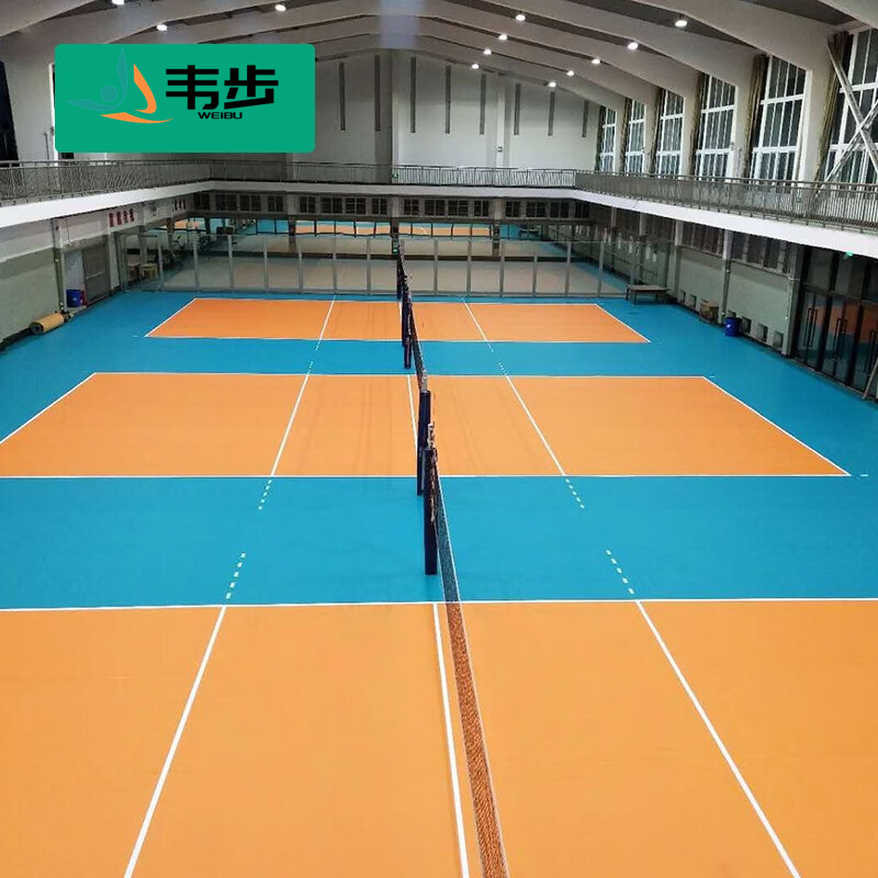 韦步排球场地胶运动地板室内防滑地板pvc地胶垫