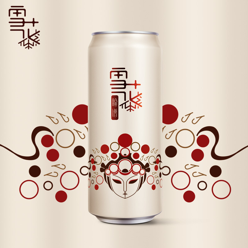 雪花啤酒(Snowbeer)脸谱花旦(概念系列)500ml*12听 整箱装