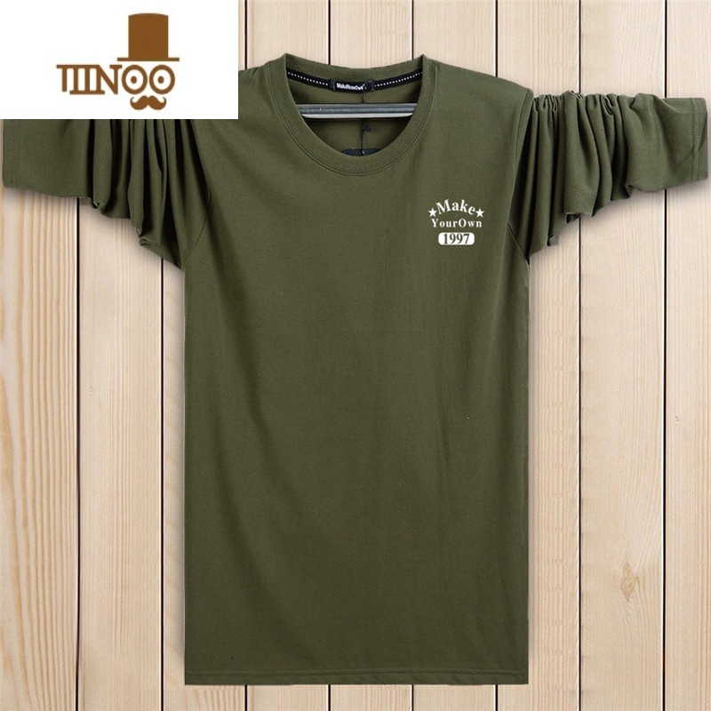 YANXU衣服男士长袖T恤宽松休闲体恤衫秋季新款上衣大码潮流男装高清大图