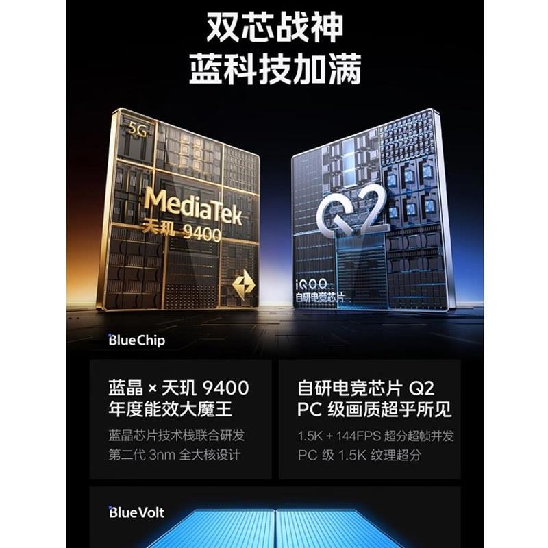 [全新]vivo iQOO Neo10 Pro 疾影黑 12GB+512GB 天玑9400旗舰芯 自研电竞芯Q2 120高清大图