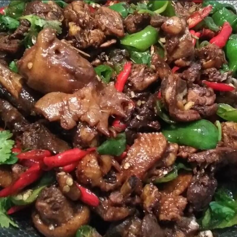 山东枣庄辣子鸡滕州名吃辣子鸡整只全鸡现杀现炒鸡500g1500g装散养花