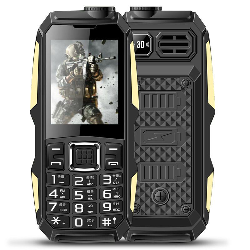 三防军工手机老人机大声大字大键耐摔耐用老人手机路虎升级版黑金色