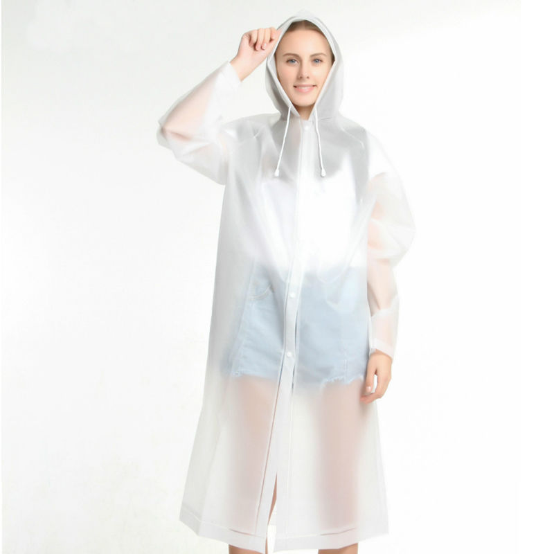 向往的生活同款透明雨披成人男女徒步时尚潮牌旅游防水长款全身 白色