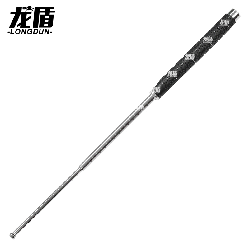 龙盾多功能甩棒菱形橡胶棒车载便携26寸银色黑色