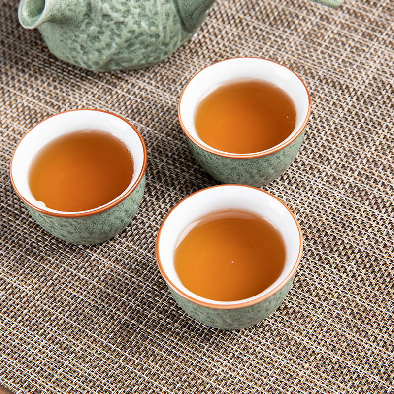 唐宏坊 茶具套装半全自动家用陶瓷懒人茶具石磨茶壶茶杯礼品套装功夫茶具