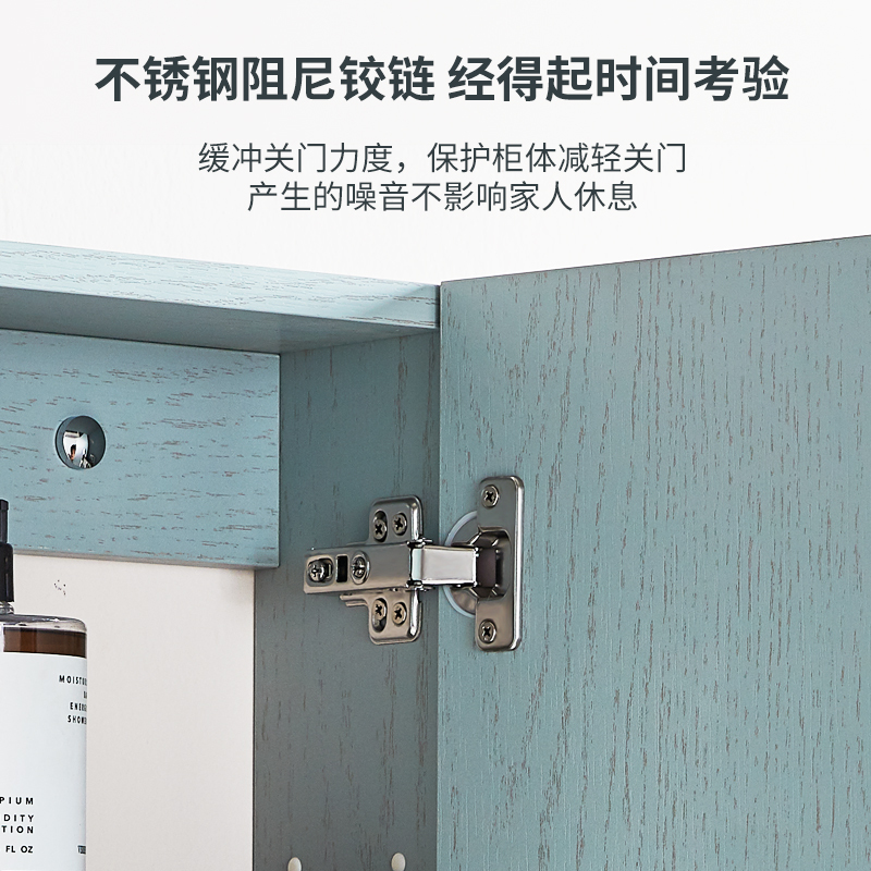 法恩莎(FAENZA)FDGD3615G-JLBL 浴室落地式带抽屉陶瓷一体洗手洗脸台盆镜柜组合收纳多尺寸浴室柜