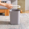 安赛瑞 垃圾桶 塑料无盖压圈垃圾桶 客厅卫生间厨房垃圾纸篓桶 8L 灰色711619