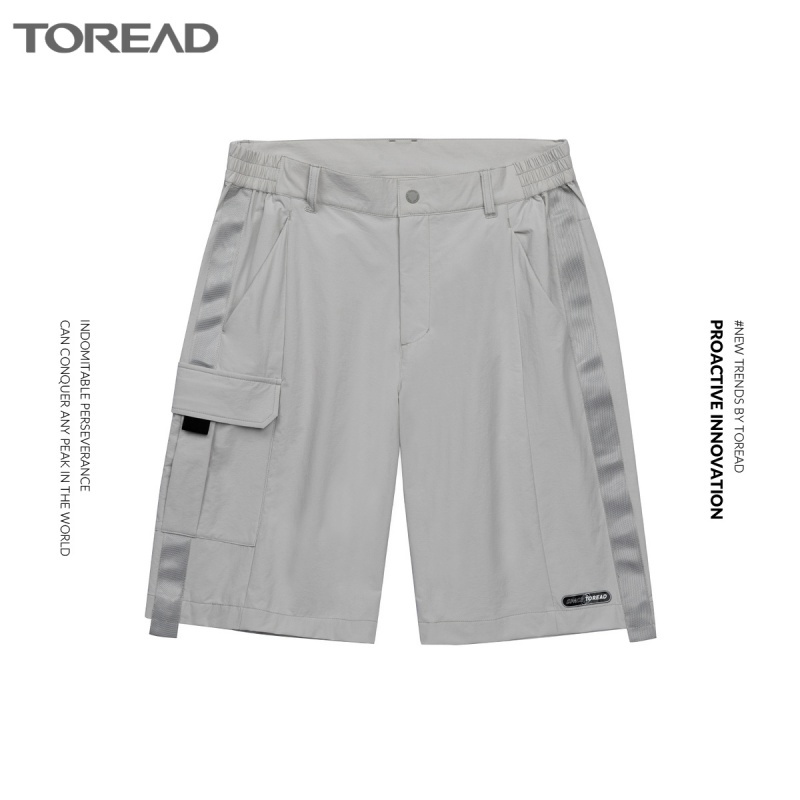探路者男短裤户外凉感面料轻薄透气短款夏季款男式冰感透气外穿宽松沙滩裤