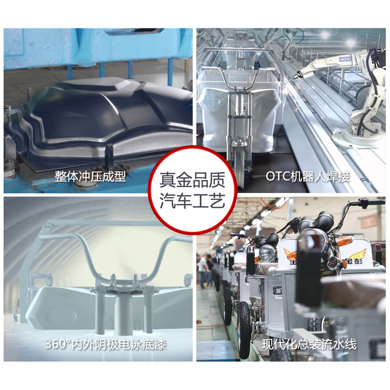 雅迪电动三轮车半篷车拉货 冰锐蓝JP1500DZH-6