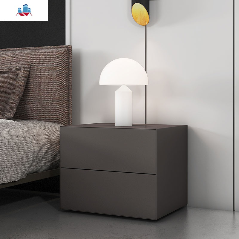 意式极简阻尼床头柜北欧现代简约卧室烤漆收纳柜全屋定制床边柜泰空仓