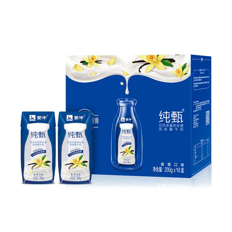 蒙牛 纯甄 酸牛奶 香草味200g*16盒