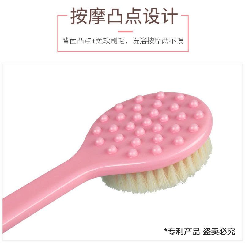 简约蓝 [ ]搓澡神器洗澡刷长柄软毛浴刷搓背不求人搓泥洗澡神器图片