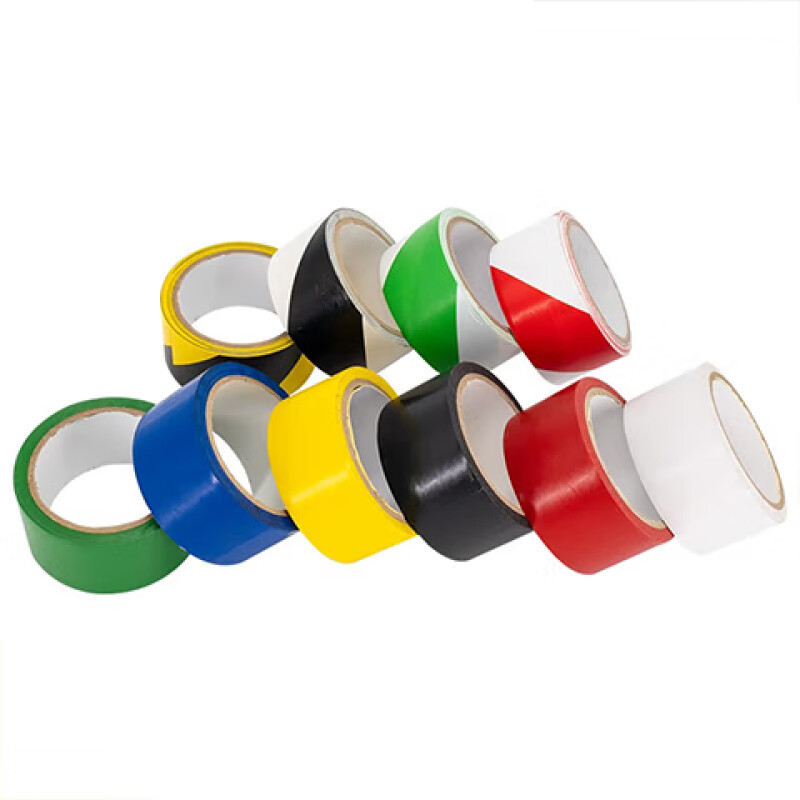 曼朗(MANLANG)车间划线安全标识胶带PVC斑马线警示胶带 黄色1卷48mm*16y