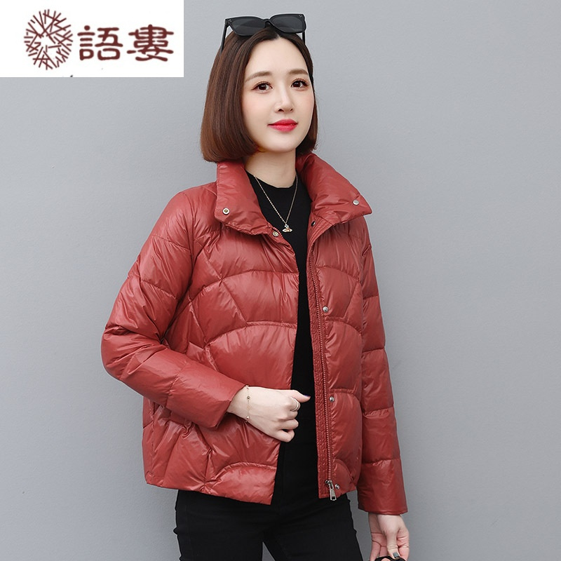 语娄妈妈轻薄小棉袄女短款反季中年羽绒棉衣季免洗棉服薄款外套女